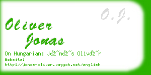 oliver jonas business card